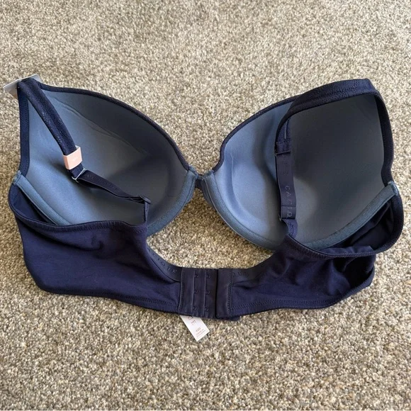 NWT Cacique Boost Plunge Blue Lacy Bra 42D - Picture 2 of 5